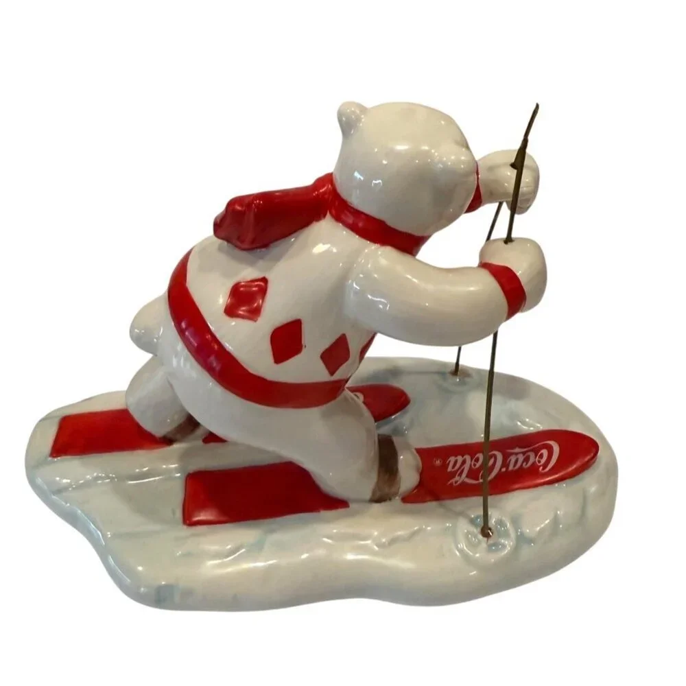 Coca-Cola Polar Bear Figurines Vintage Sports Collectible Soda 1995